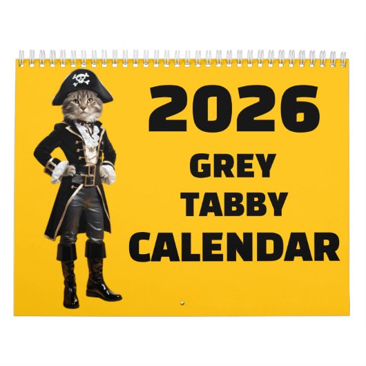 Calendrier Grey Tabby Calendar (Protection)