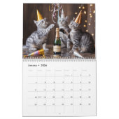 Calendrier Grey Tabby Calendar (Jan 2026)