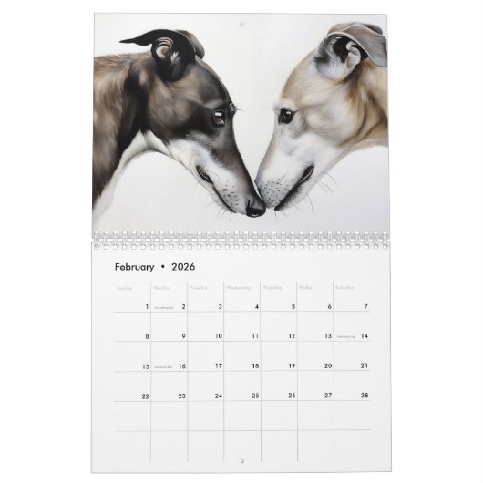 Calendrier Greyhounds, chaque année (Feb 2026)