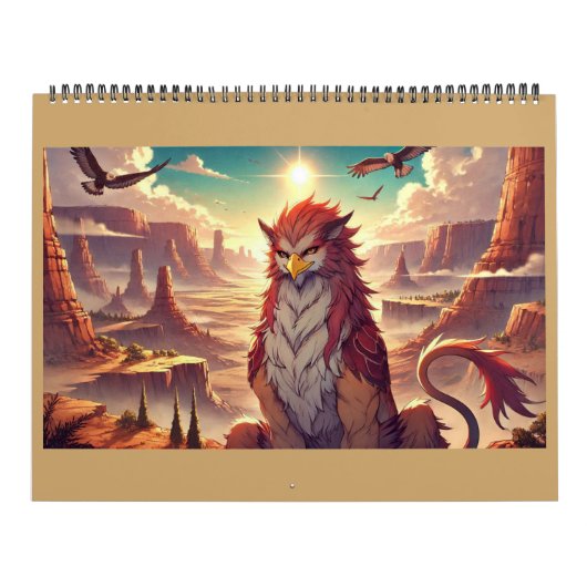 Calendrier Griffons, Dragons et paysages désolés (Protection)