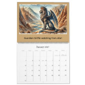Calendrier Griffons, Dragons et paysages désolés (Jan 2027)