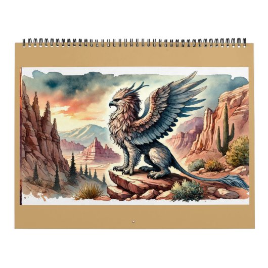 Calendrier Griffons, Dragons et paysages désolés (Protection)