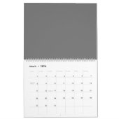 Calendrier Gris #767676, Fumée grise (Mar 2026)