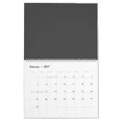 Calendrier Gris de colombe, silex, gris frire, (Feb 2027)