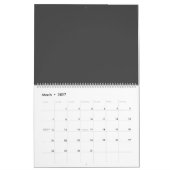 Calendrier Gris de colombe, silex, gris frire, (Mar 2027)