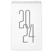 Calendrier Gris et blanc minimaliste (Protection)