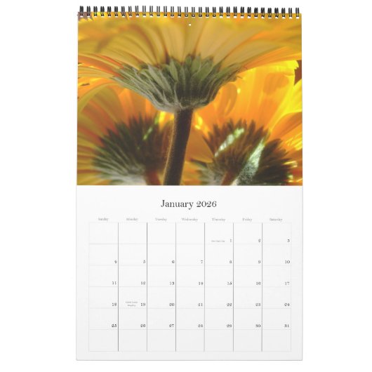 Calendrier Gros plan des fleurs 2021 (Jan 2026)