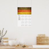 Calendrier Grunge Allemagne Drapeau 2017 Affiche (Cuisine)