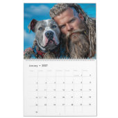 Calendrier Guerriers & Héros de chiens Pitbull (Jan 2027)