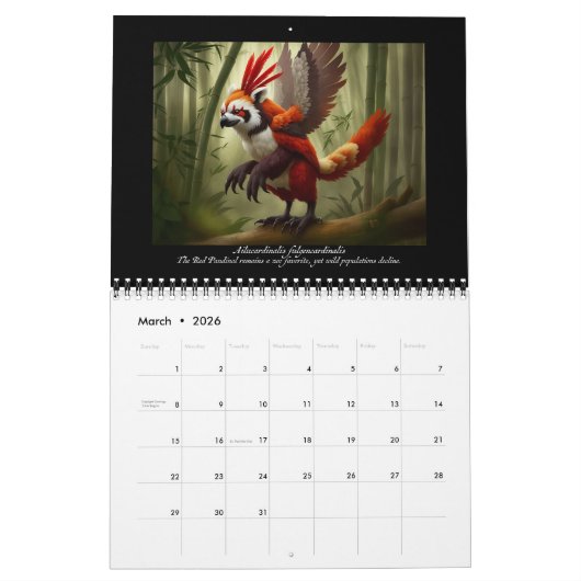 Calendrier Guide Illustré Des Gryphiformes Volume 3 (Mar 2026)