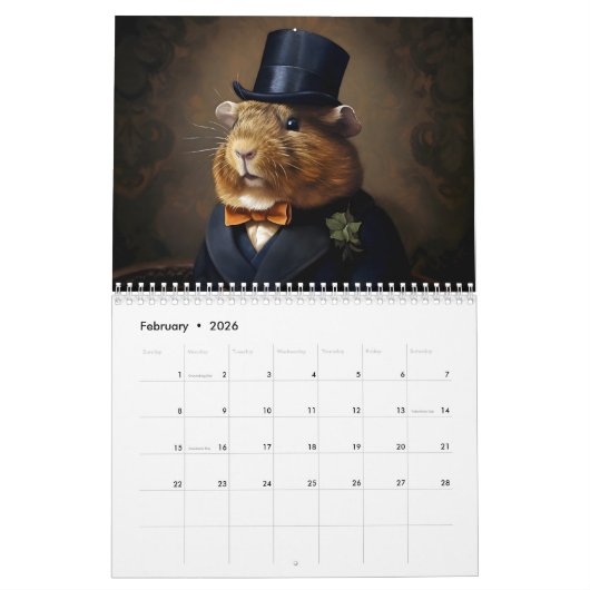 Calendrier Guinea Pig (Feb 2026)