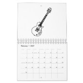 Calendrier Guitar Line Drawing (Feb 2027)