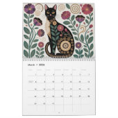 Calendrier Gustav Klimt Cats 2026 Wall Calendar – Art Nouveau (Mar 2026)