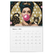 Calendrier Gustav Klimt Chat noir dans un jardin de fleurs, A (Feb 2026)