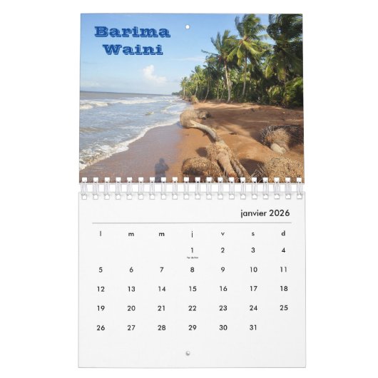 Calendrier Guyane (Jan 2026)