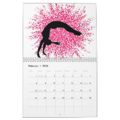 Calendrier Gymnastics Calendar Blue Starburst Gymnastics Pose (Feb 2026)