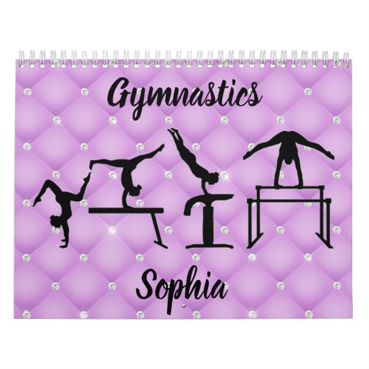 Calendrier Gymnastique Lilac pourpre Faux Rhinestone (Protection)