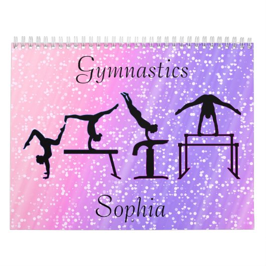 Calendrier Gymnastique Pastel rose et violet (Protection)