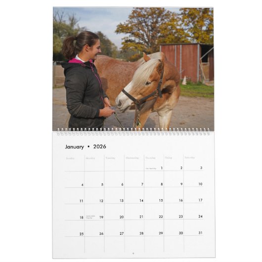 Calendrier Haflinger (Jan 2026)