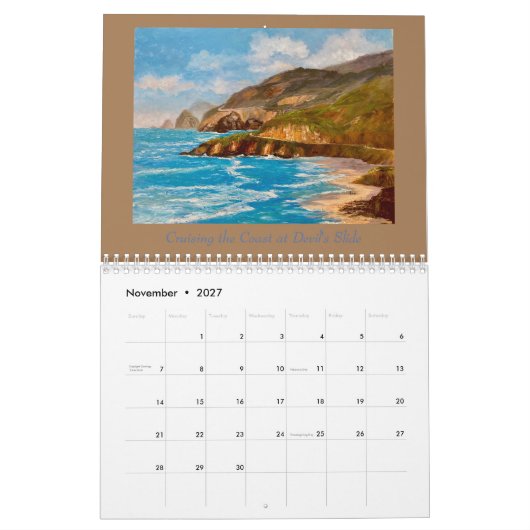 Calendrier Half Moon Bay 2022 (Nov 2027)