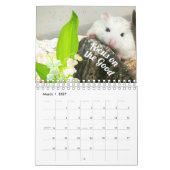Calendrier Hammyville - Motivation Cute Hamster avec fleurs (Mar 2027)