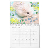 Calendrier Hammyville - Motivation Cute Hamster avec fleurs (Feb 2026)