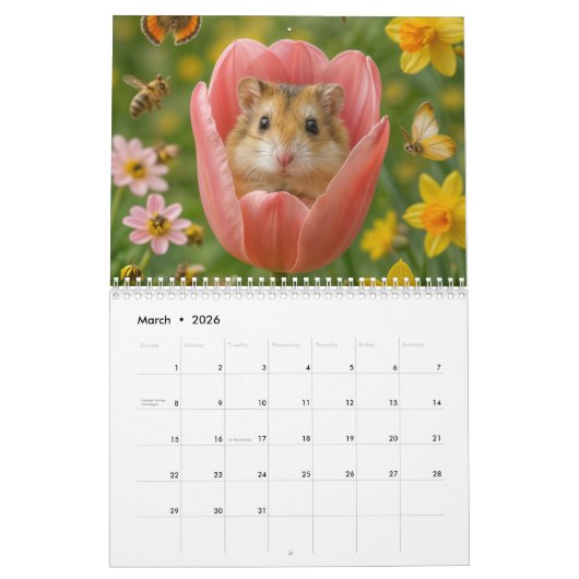 Calendrier Hamster (Mar 2026)