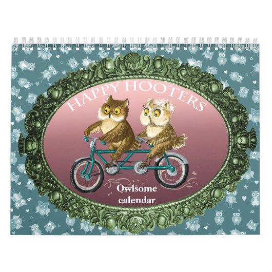 Calendrier Happy hooters Owls drôle saisons personnalisable (Protection)