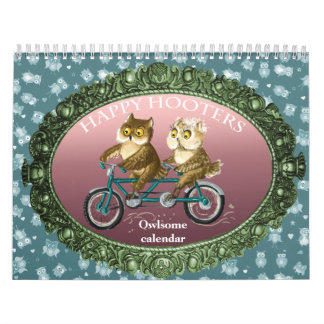 Calendrier Happy hooters Owls drôle saisons personnalisable