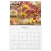 Calendrier hawaïen de fleur et d'orchidée (Mar 2027)