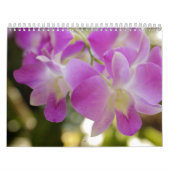 Calendrier hawaïen de fleur et d'orchidée (Protection)