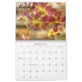 Calendrier hawaïen de fleur et d'orchidée (Mar 2026)