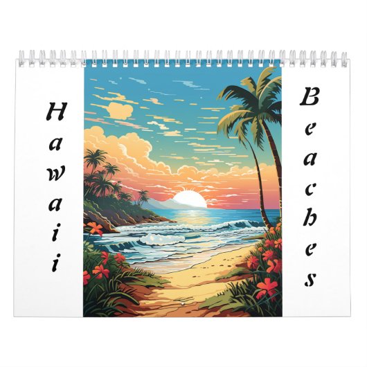Calendrier Hawaii Plages Couleur Il Vous-Même (Protection)