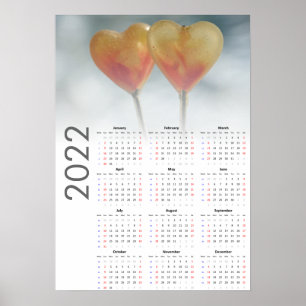 Calendrier Hearts 2022 Poster - dimanche en premie