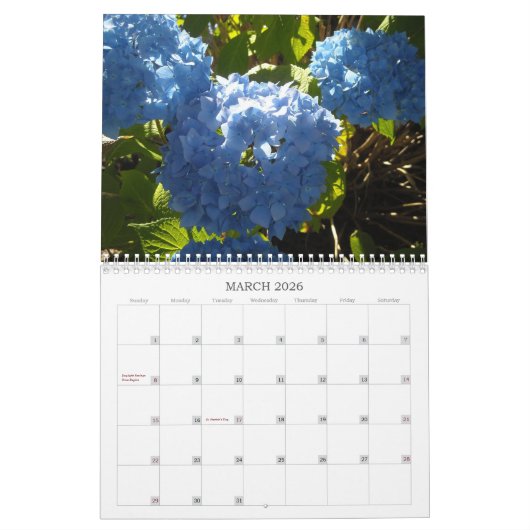 Calendrier Heavenly Hydrangeas (Mar 2026)