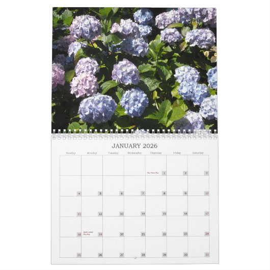 Calendrier Heavenly Hydrangeas (Jan 2026)