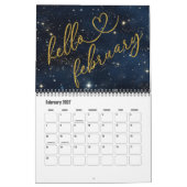 Calendrier Hello 2026 Gold Glitter Chic Galaxy Calendar (Feb 2027)