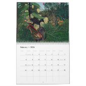 Calendrier Henri Rousseau animal de la jungle 2024 (Feb 2026)
