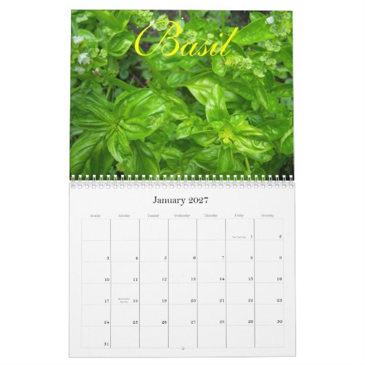 Calendrier Herbes   2010 (Jan 2027)