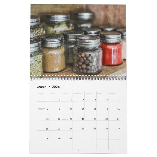 Calendrier Herbs & Spices Calendar (Mar 2026)