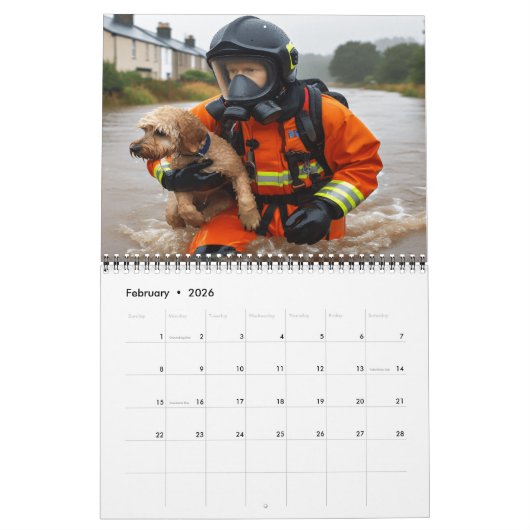 Calendrier Héros en action : pompier 20XX (Feb 2026)