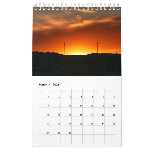 Calendrier Heure des longues ombres (Mar 2026)