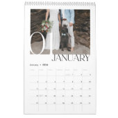 Calendrier Heureusement jamais après un collage photo Mariage (Jan 2026)