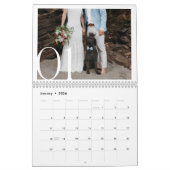 Calendrier Heureusement jamais après un collage photo Mariage (Jan 2026)