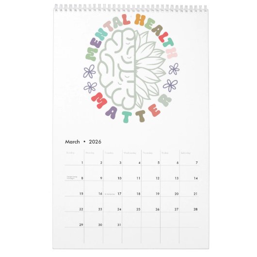 Calendrier Heureux esprit vie heureuse (Mar 2026)