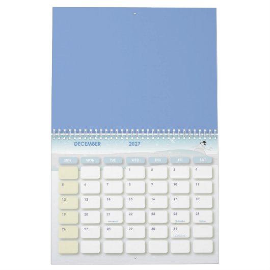 Calendrier Hibiscus fleurs et feuilles (Dec 2027)