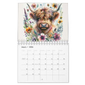 Calendrier Highland Cow Calendar 2026 (Mar 2026)