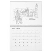 Calendrier Highlanders écossais, châteaux et chiens (Mar 2027)
