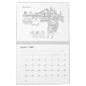 Calendrier Highlanders écossais, châteaux et chiens (Jan 2027)