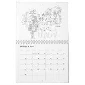 Calendrier Highlanders écossais, châteaux et chiens (Feb 2027)